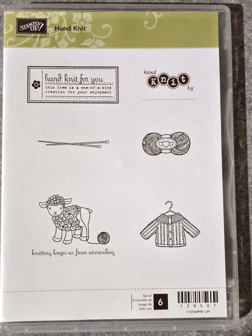 *Stampin' Up! Hand Knit Rubber Stamp Kit Set*